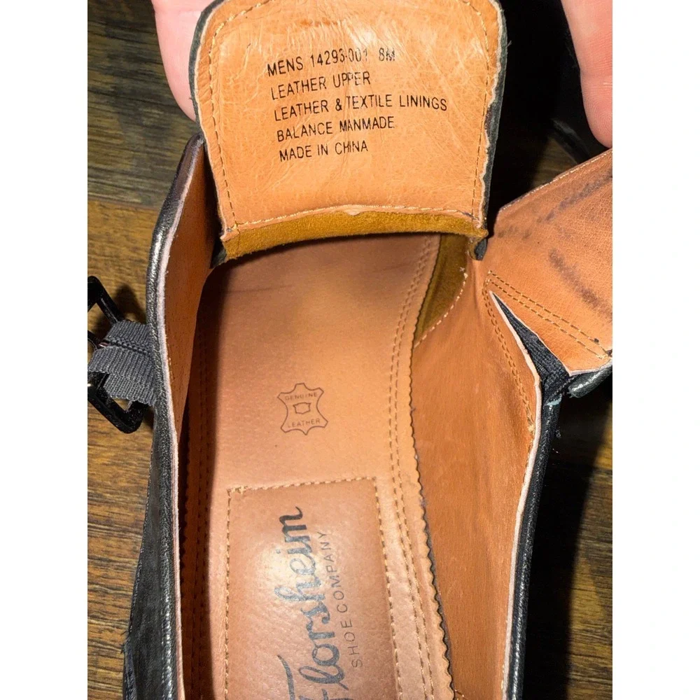 Florsheim SORRENTO Black Leather Single Monk Strap Dress Shoes 14293-001 Size 8M